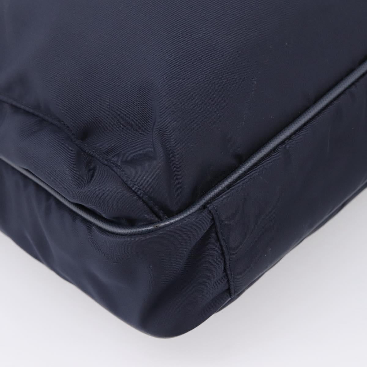 PRADA Shoulder Bag Nylon Navy Silver Auth ka6668A