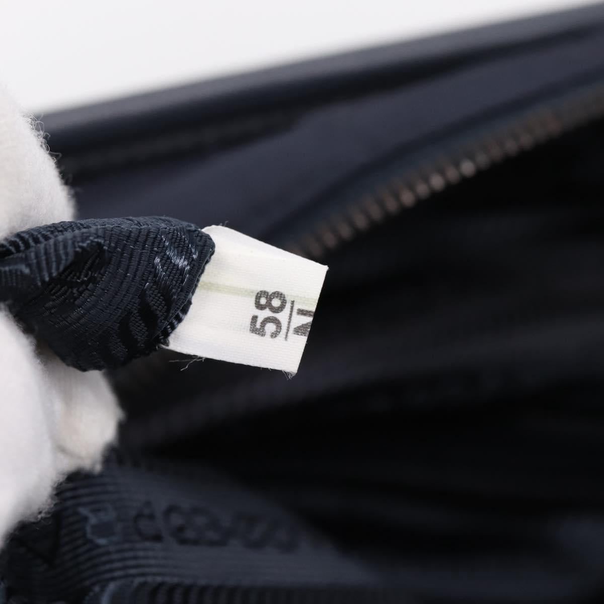 PRADA Shoulder Bag Nylon Navy Silver Auth ka6668A