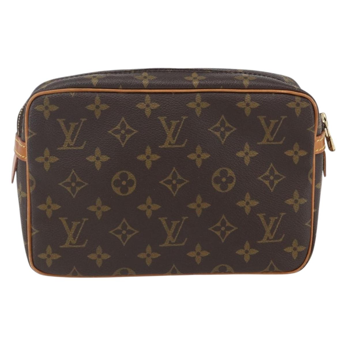 LOUIS VUITTON Monogram Compiegne 23 Clutch Bag M51847 LV Auth ka668