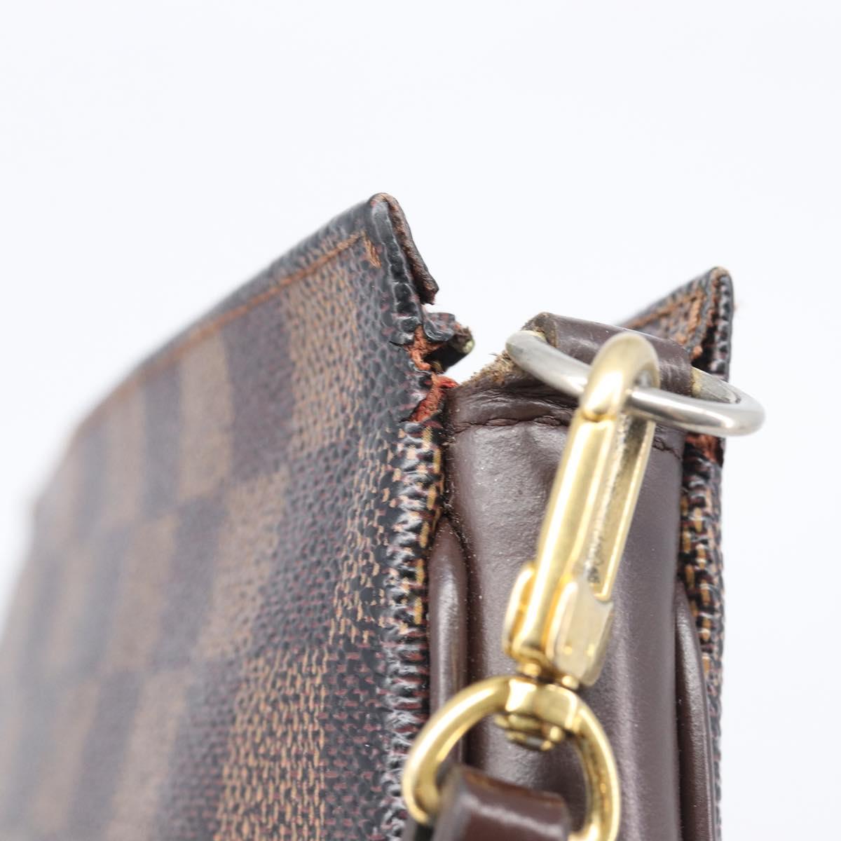 LOUIS VUITTON Damier Ebene Pochette Accessoires Pouch N41206 LV Auth ka6680