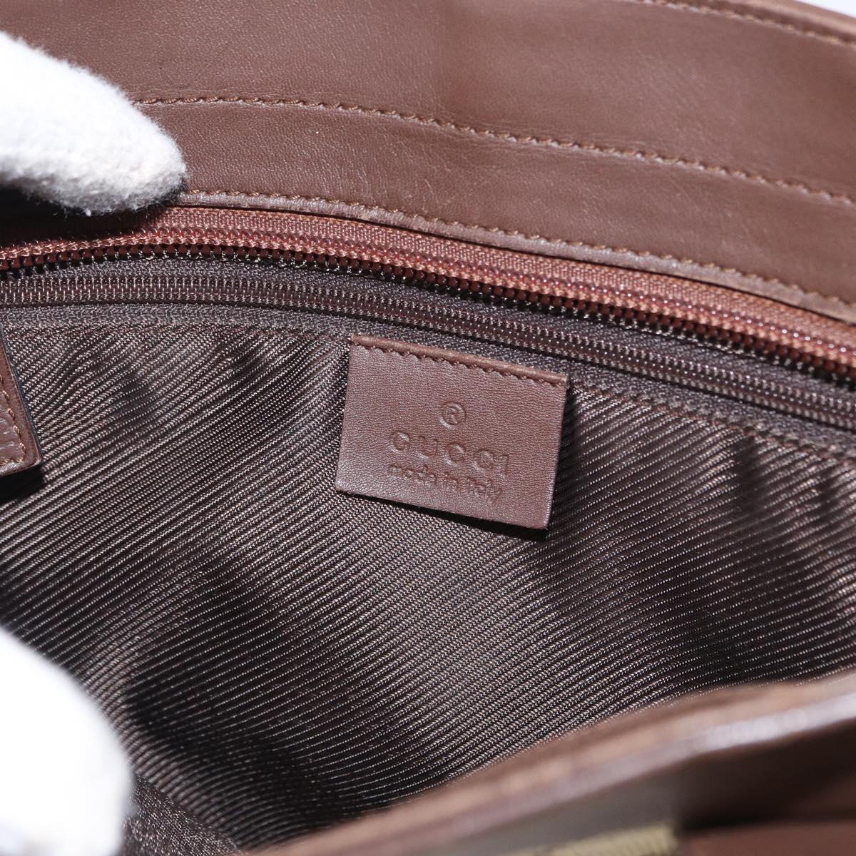 GUCCI GG Canvas Tote Bag Beige Gold 002 1199 Auth ka669