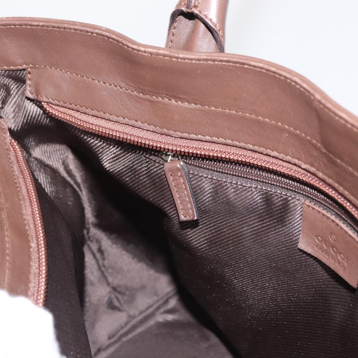 GUCCI GG Canvas Tote Bag Beige Gold 002 1199 Auth ka669