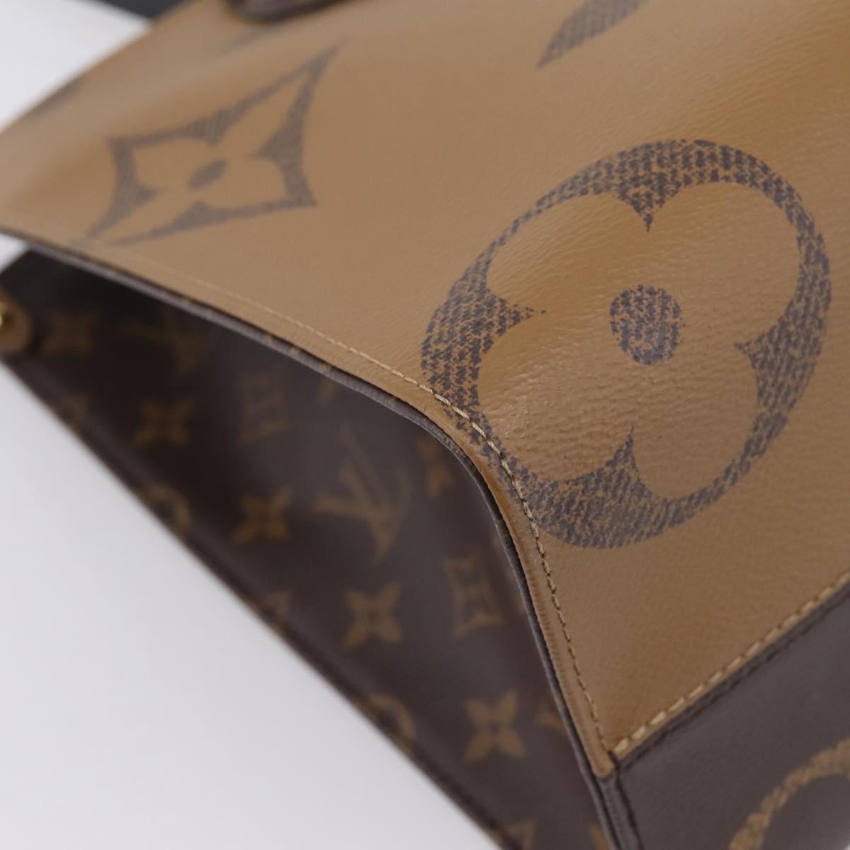 LOUIS VUITTON Monogram Reverse Giant On The Go MM Tote Bag M45321 Auth ka6696M