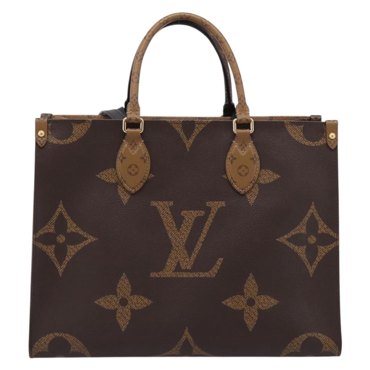 LOUIS VUITTON Monogram Reverse Giant On The Go MM Tote Bag M45321 Auth ka6696M