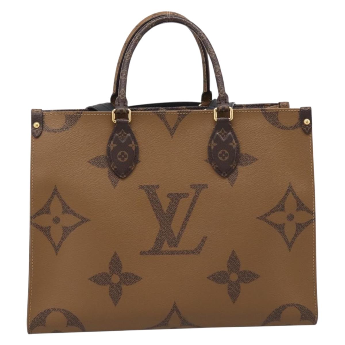 LOUIS VUITTON Monogram Reverse Giant On The Go MM Tote Bag M45321 Auth ka6696M