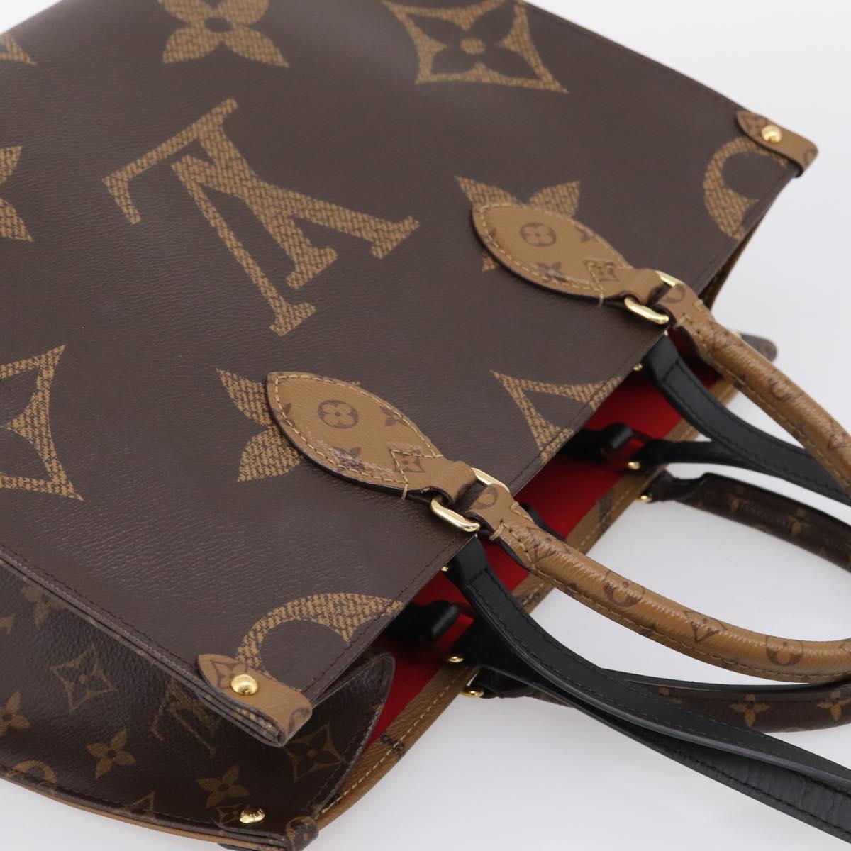 LOUIS VUITTON Monogram Reverse Giant On The Go MM Tote Bag M45321 Auth ka6696M