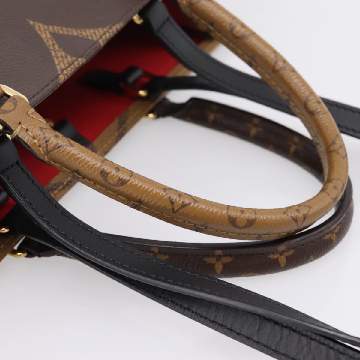 LOUIS VUITTON Monogram Reverse Giant On The Go MM Tote Bag M45321 Auth ka6696M