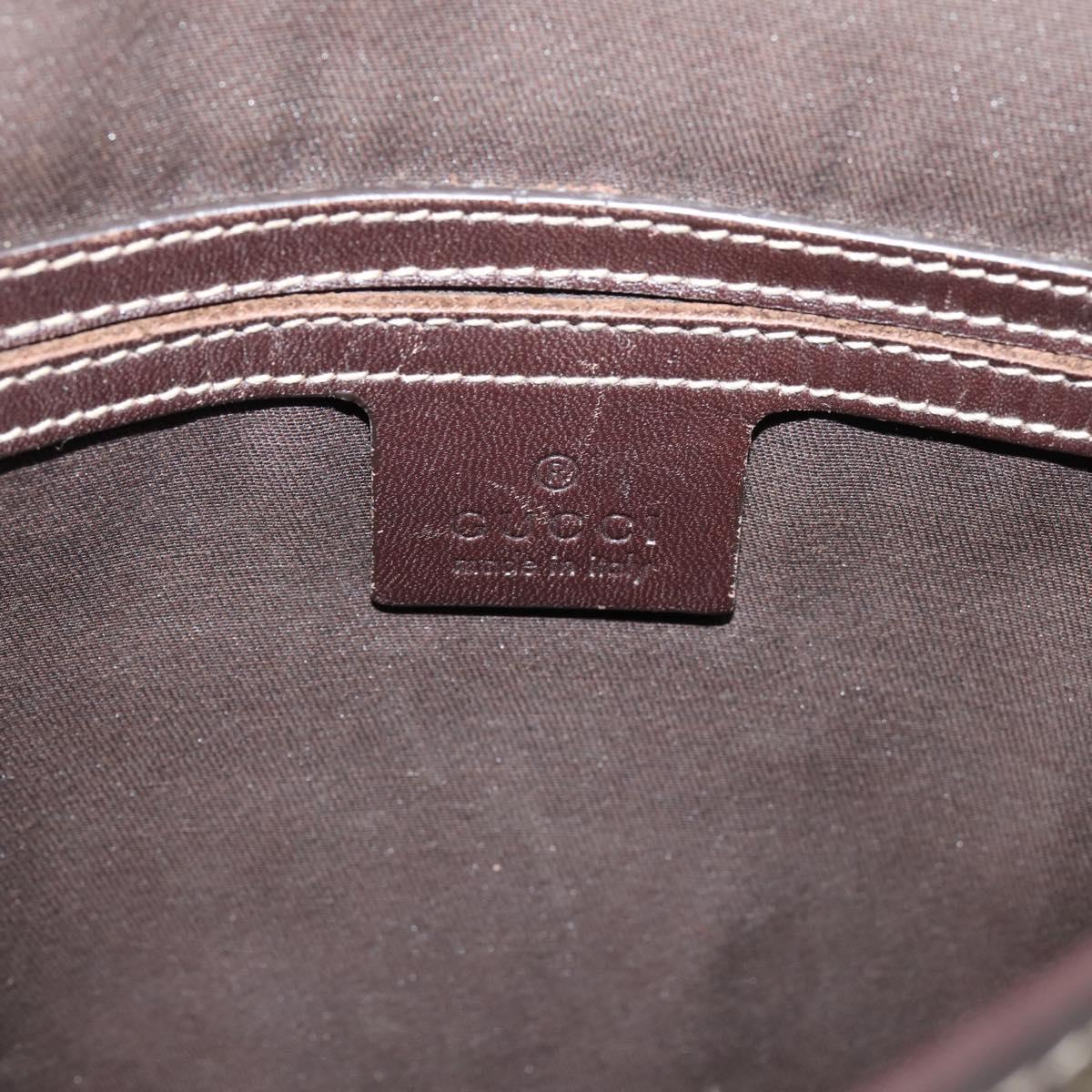 GUCCI GG Supreme Shoulder Bag PVC Beige Silver 223666 Auth ka6698