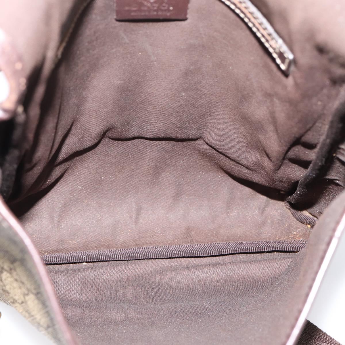 GUCCI GG Supreme Shoulder Bag PVC Beige Silver 223666 Auth ka6698