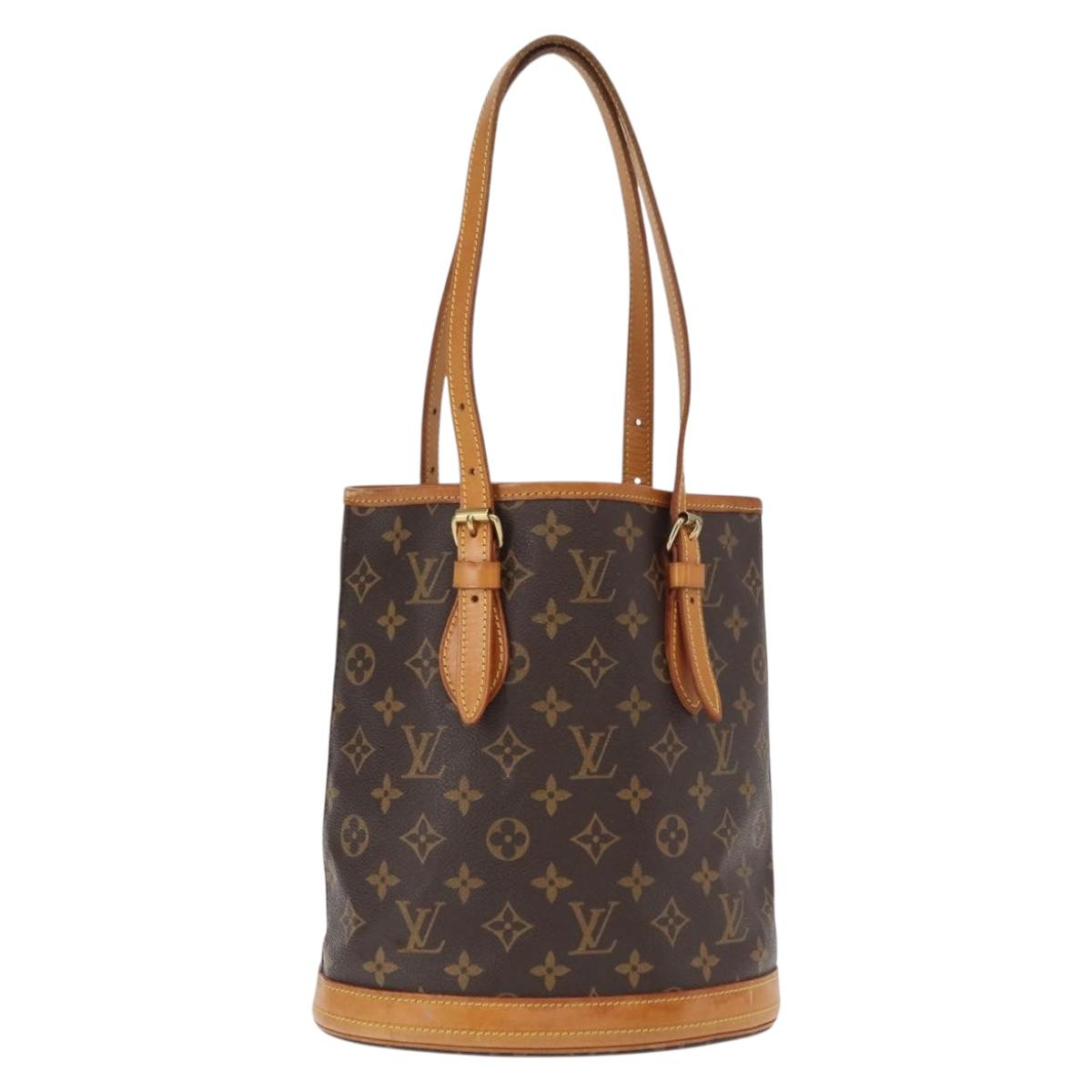 LOUIS VUITTON Monogram Bucket PM Shoulder Bag M42238 LV Auth ka670