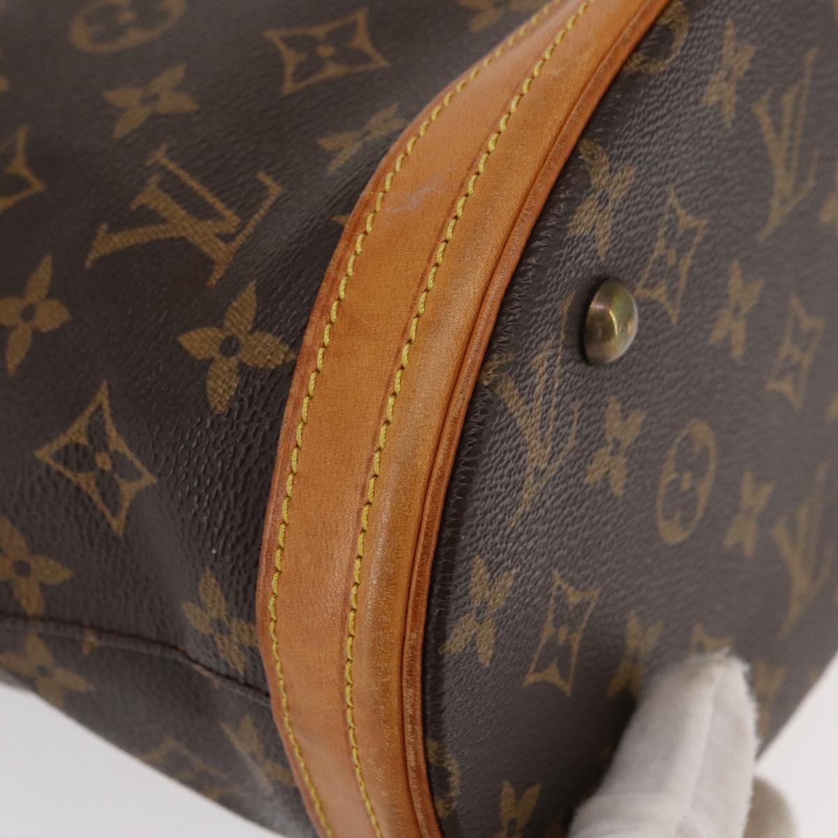 LOUIS VUITTON Monogram Bucket PM Shoulder Bag M42238 LV Auth ka670