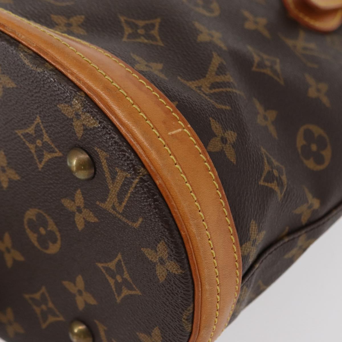 LOUIS VUITTON Monogram Bucket PM Shoulder Bag M42238 LV Auth ka670