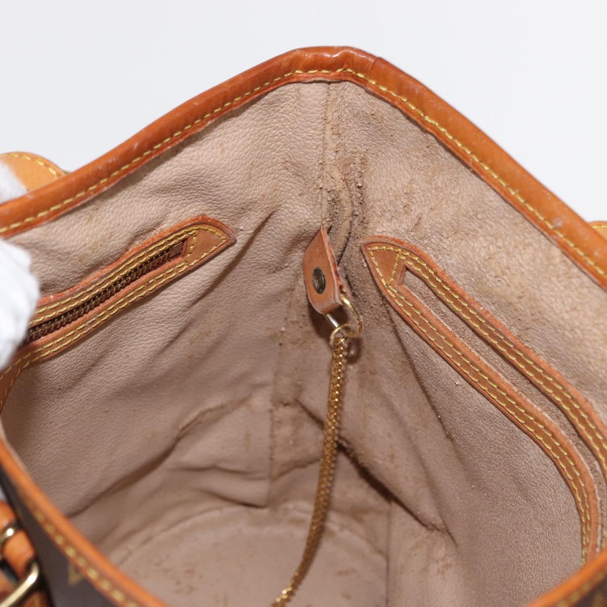 LOUIS VUITTON Monogram Bucket PM Shoulder Bag M42238 LV Auth ka670