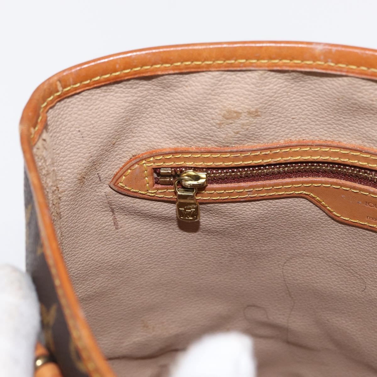 LOUIS VUITTON Monogram Bucket PM Shoulder Bag M42238 LV Auth ka670