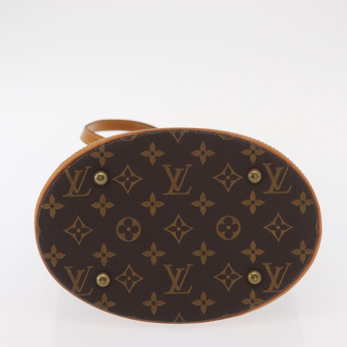 LOUIS VUITTON Monogram Bucket PM Shoulder Bag M42238 LV Auth ka670
