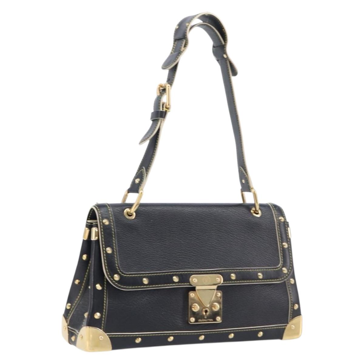 LOUIS VUITTON Suhari Tarantue Shoulder Bag Leather Black M91820 LV Auth ka6700V