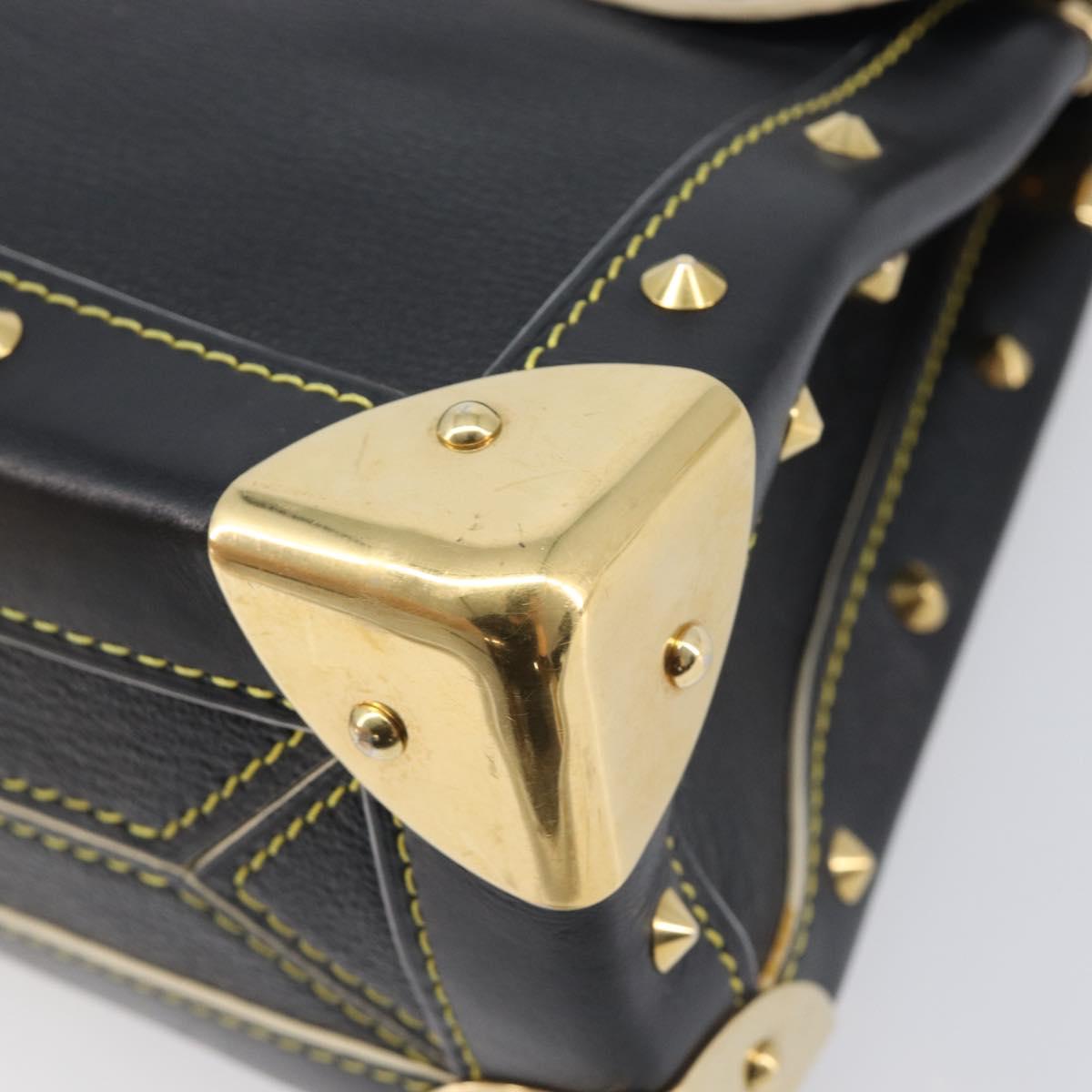 LOUIS VUITTON Suhari Tarantue Shoulder Bag Leather Black M91820 LV Auth ka6700V