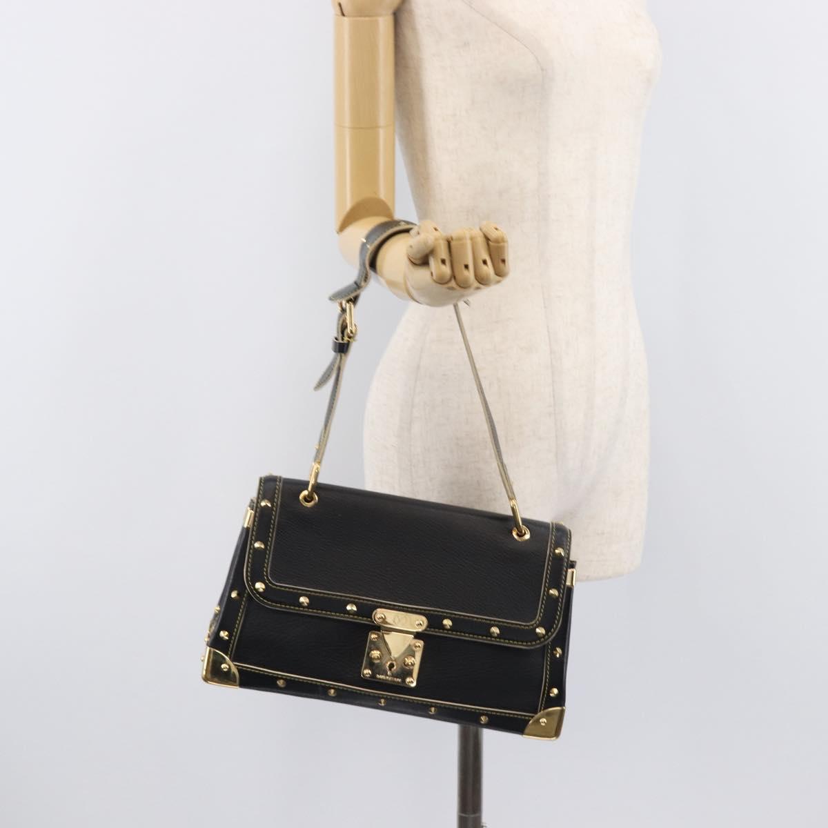 LOUIS VUITTON Suhari Tarantue Shoulder Bag Leather Black M91820 LV Auth ka6700V