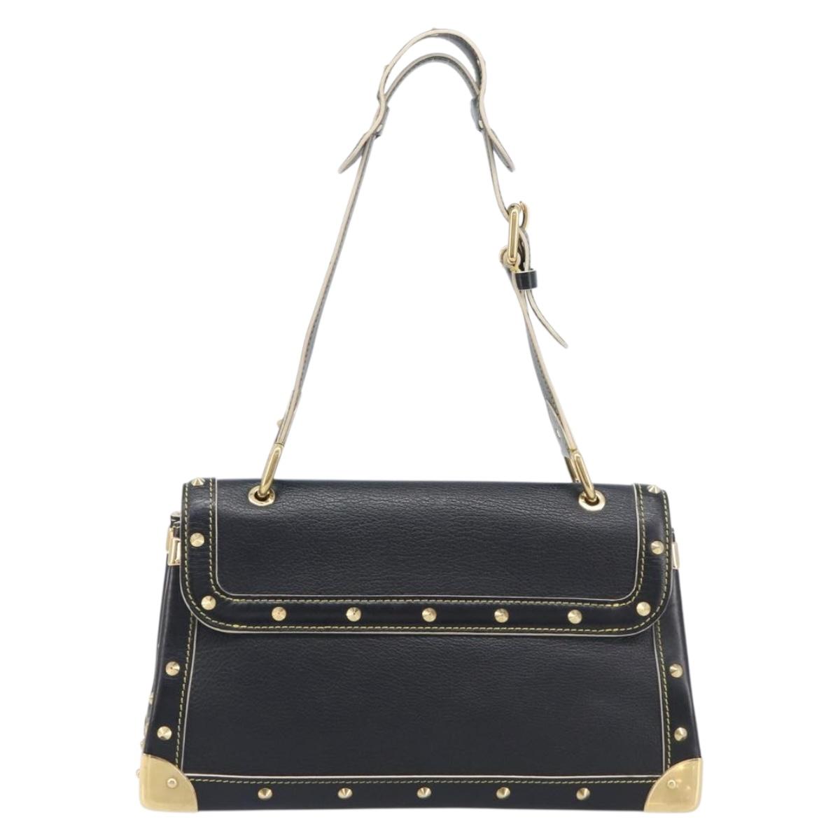 LOUIS VUITTON Suhari Tarantue Shoulder Bag Leather Black M91820 LV Auth ka6700V