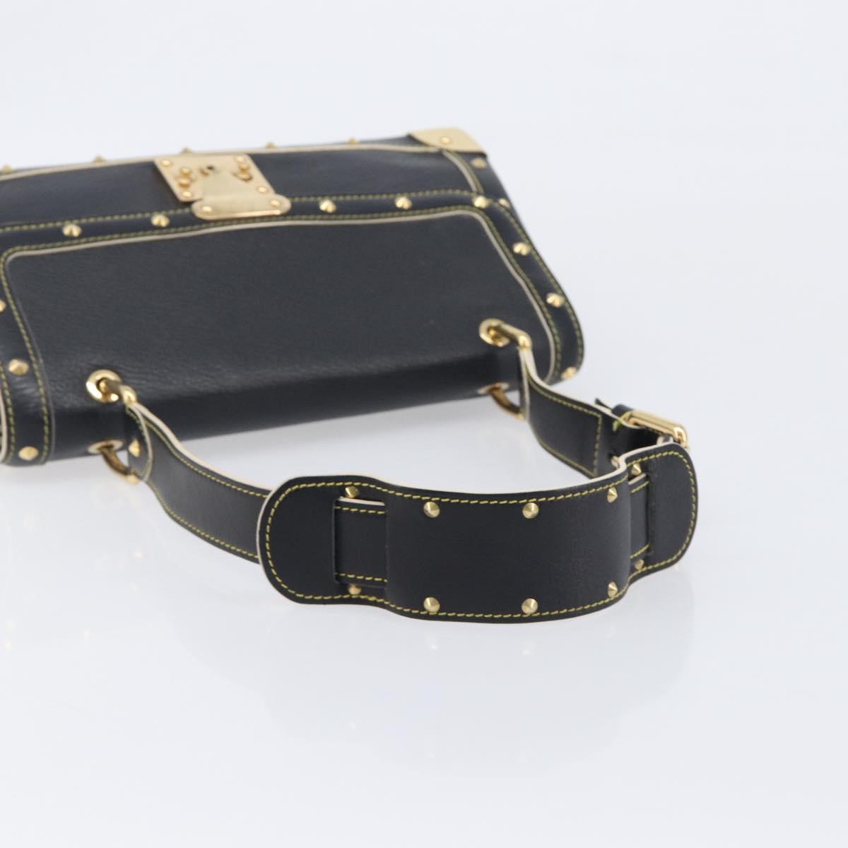 LOUIS VUITTON Suhari Tarantue Shoulder Bag Leather Black M91820 LV Auth ka6700V