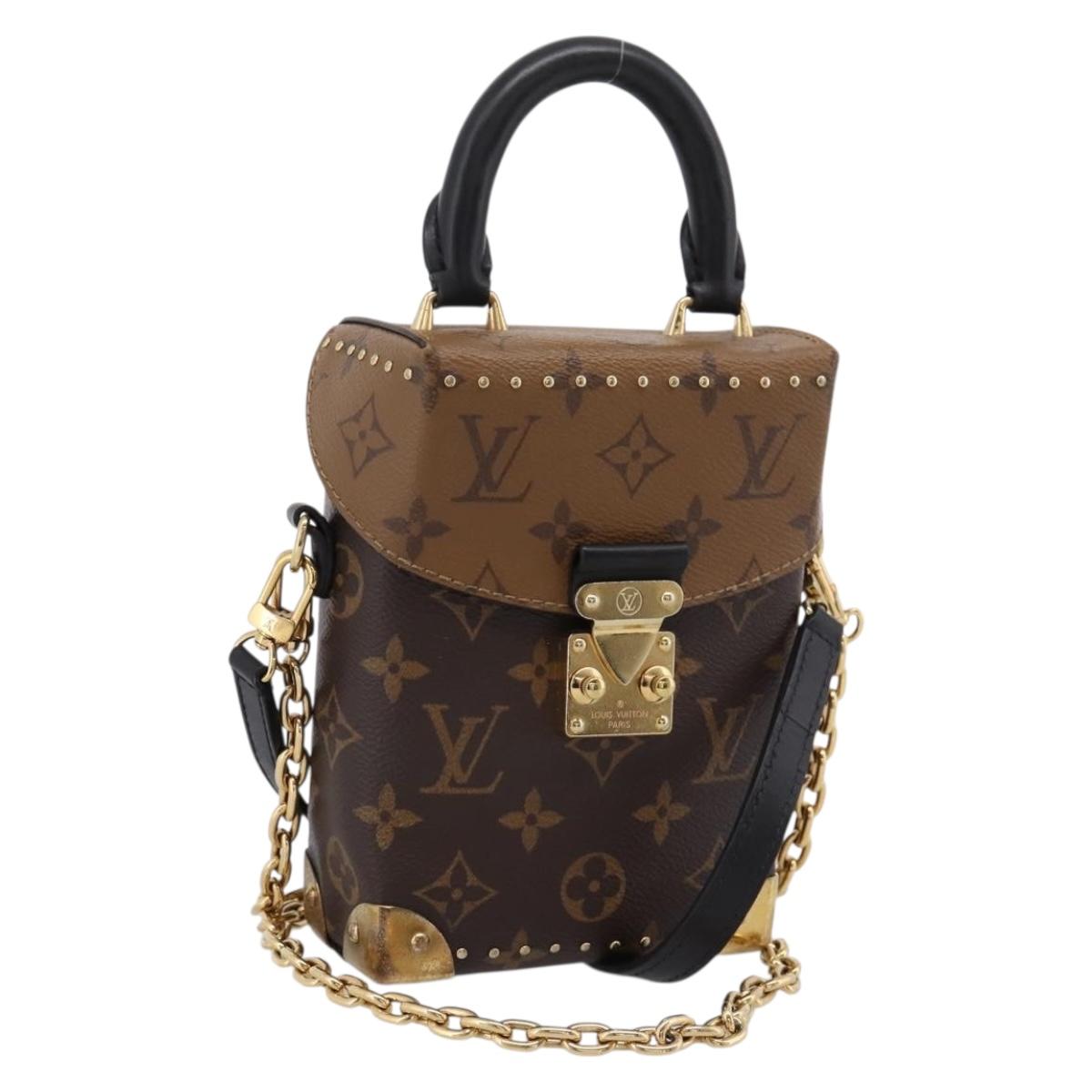LOUIS VUITTON Monogram Reverse Camera Box Hand Bag M82465 LV Auth ka6702A