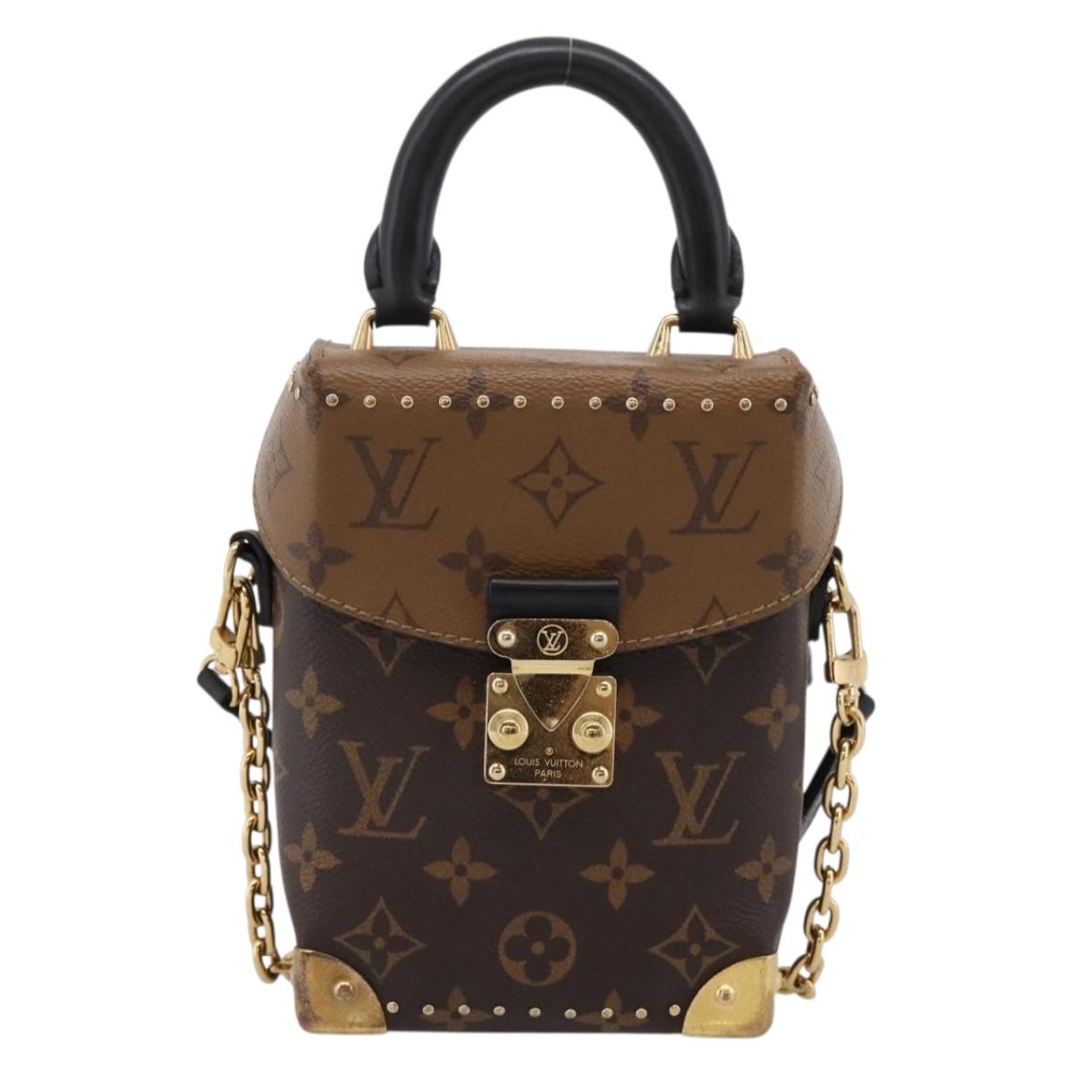 LOUIS VUITTON Monogram Reverse Camera Box Hand Bag M82465 LV Auth ka6702A