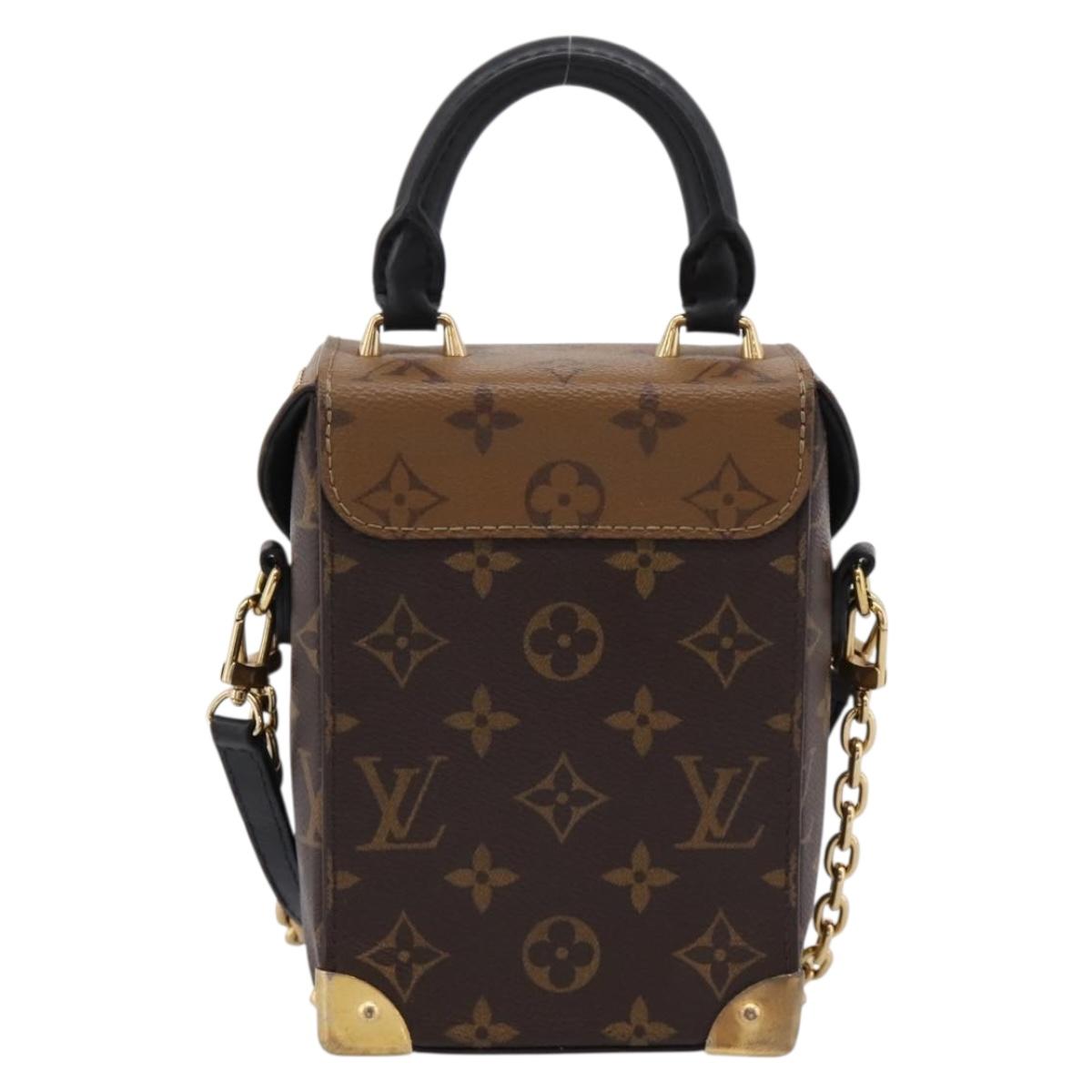 LOUIS VUITTON Monogram Reverse Camera Box Hand Bag M82465 LV Auth ka6702A