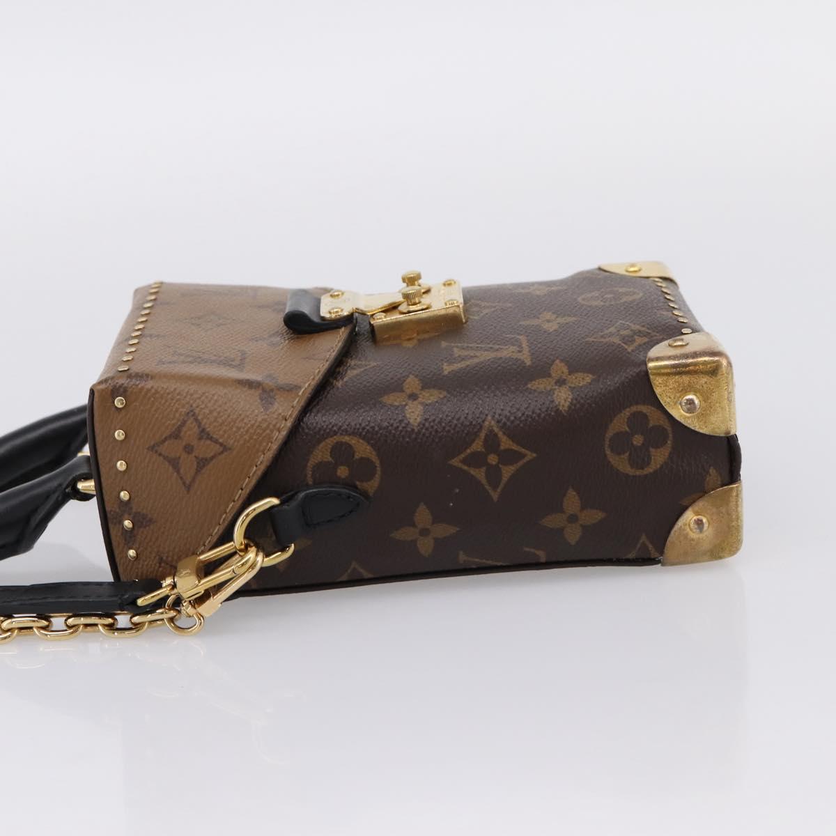 LOUIS VUITTON Monogram Reverse Camera Box Hand Bag M82465 LV Auth ka6702A