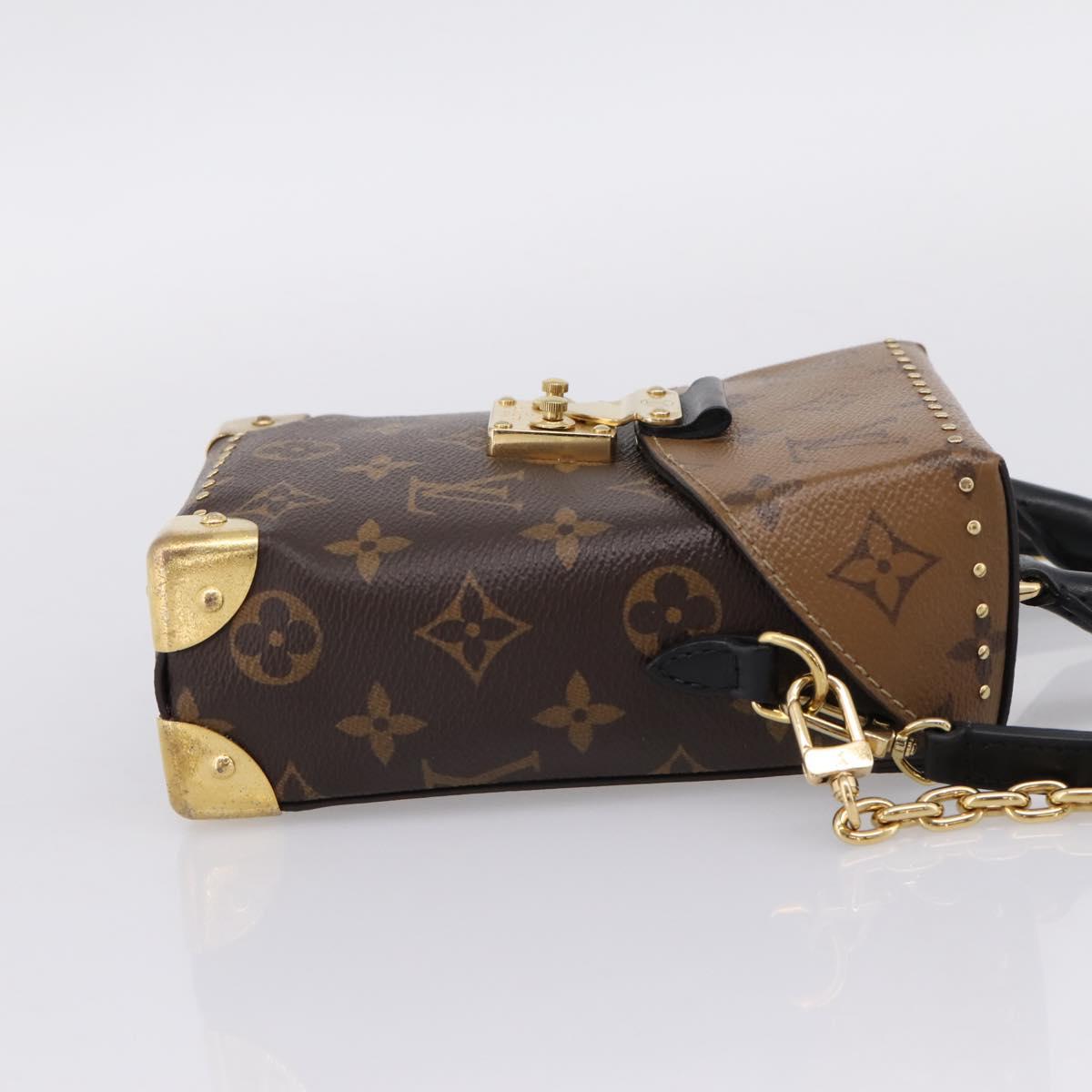 LOUIS VUITTON Monogram Reverse Camera Box Hand Bag M82465 LV Auth ka6702A