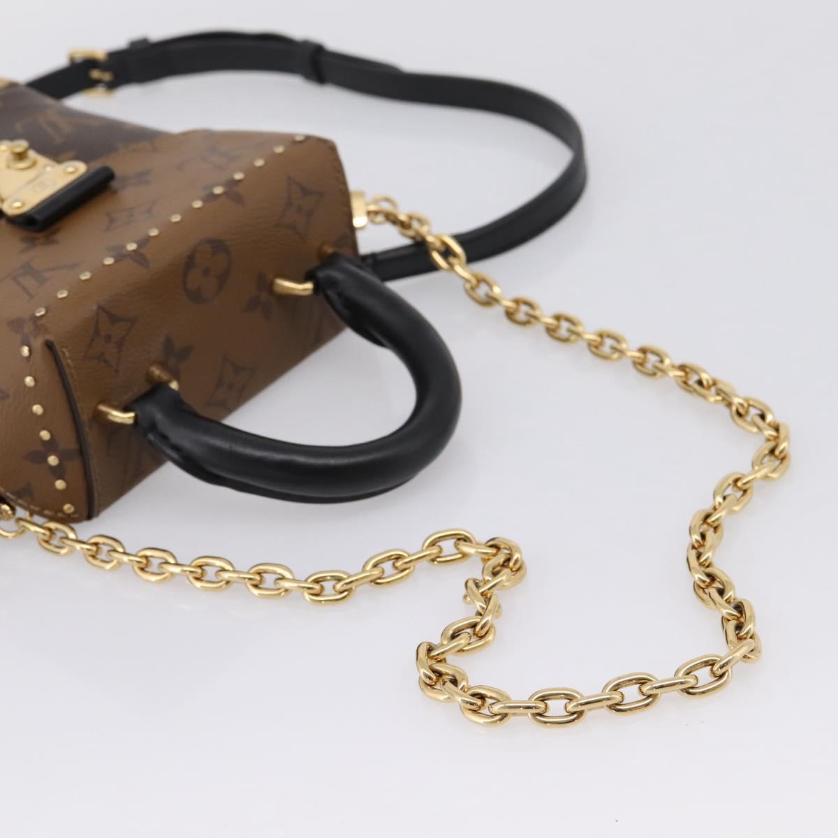 LOUIS VUITTON Monogram Reverse Camera Box Hand Bag M82465 LV Auth ka6702A