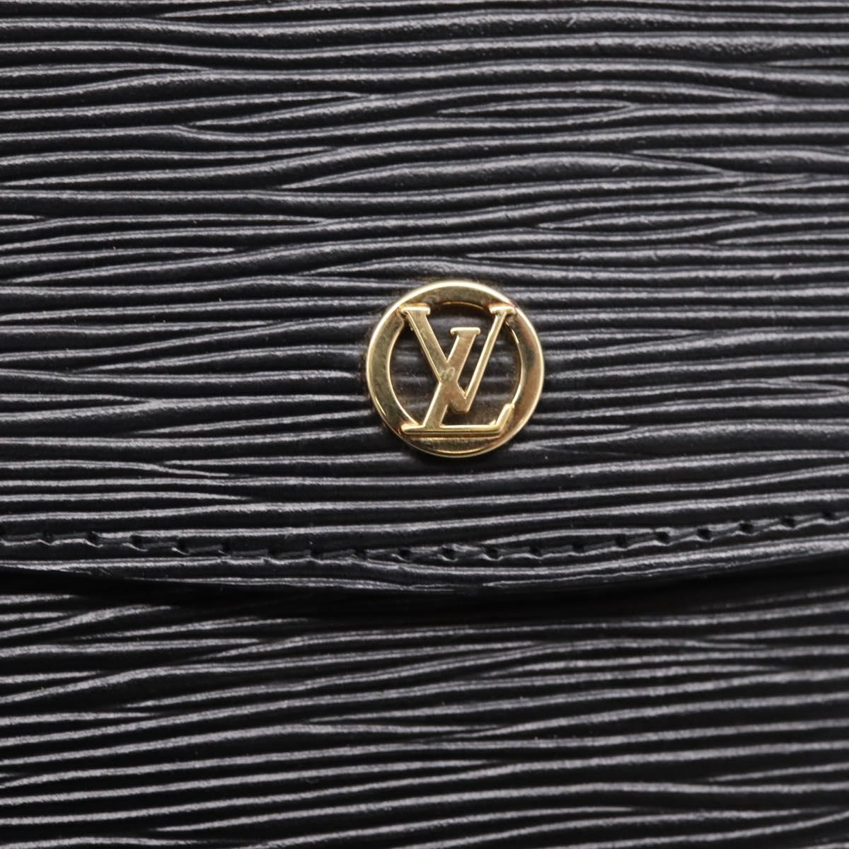 LOUIS VUITTON Epi Montaigne 27 Clutch Bag Black M52652 LV Auth ka6704