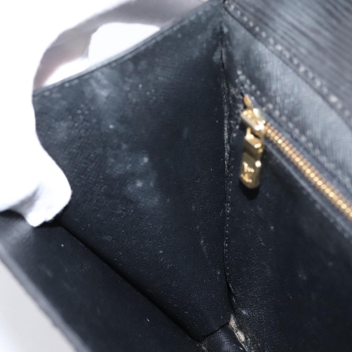 LOUIS VUITTON Epi Montaigne 27 Clutch Bag Black M52652 LV Auth ka6704