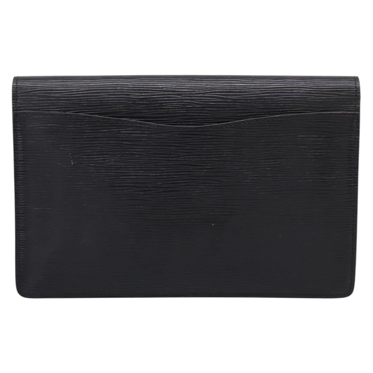 LOUIS VUITTON Epi Montaigne 27 Clutch Bag Black M52652 LV Auth ka6704