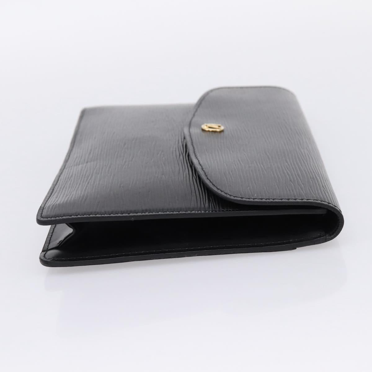 LOUIS VUITTON Epi Montaigne 27 Clutch Bag Black M52652 LV Auth ka6704