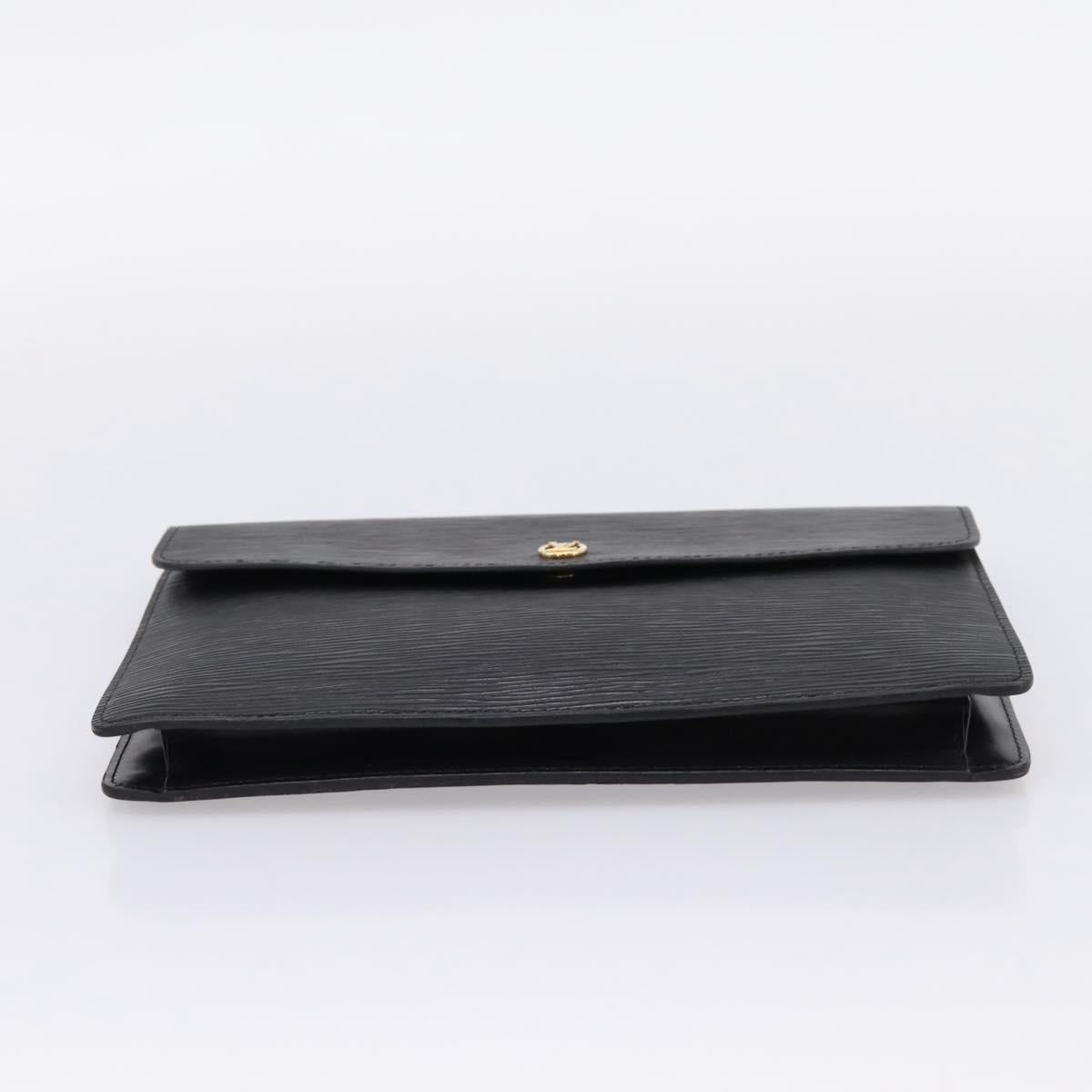LOUIS VUITTON Epi Montaigne 27 Clutch Bag Black M52652 LV Auth ka6704