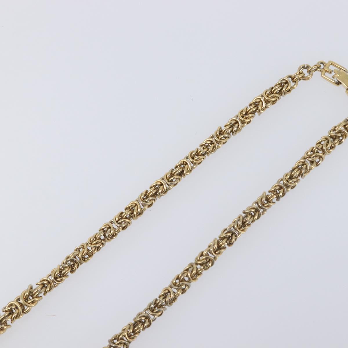GIVENCHY Necklace Metal 4 Set Gold Tone Silver Auth ka6706