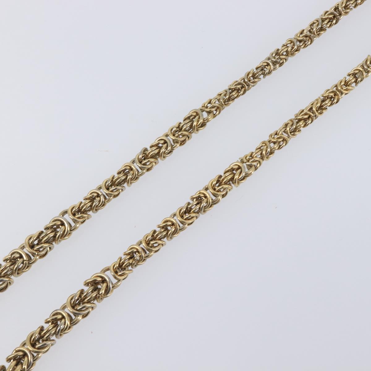 GIVENCHY Necklace Metal 4 Set Gold Tone Silver Auth ka6706