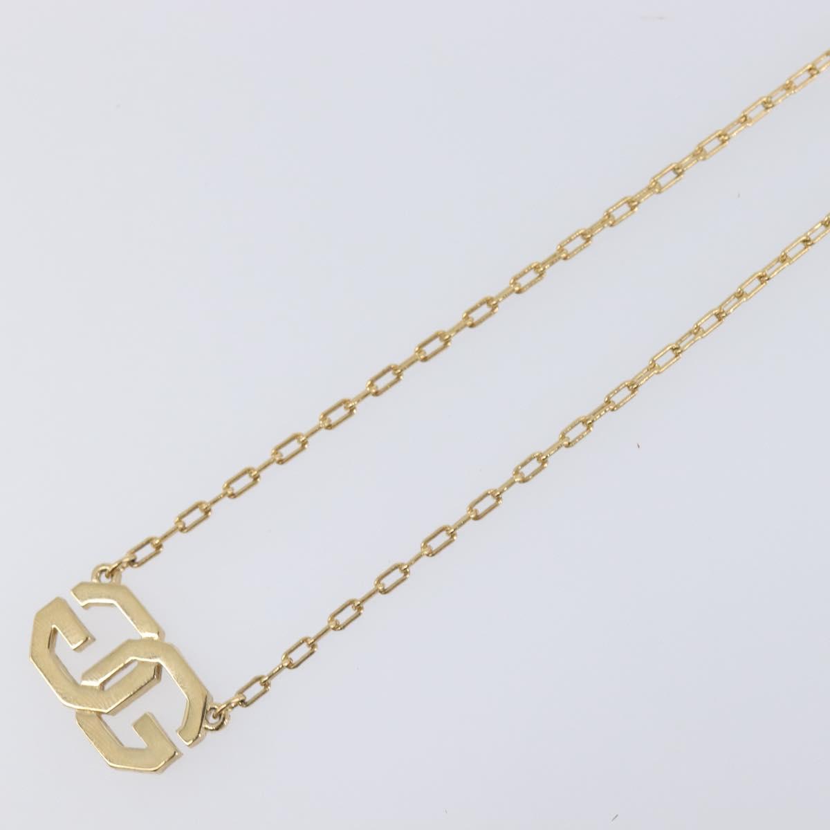 GIVENCHY Necklace Metal 4 Set Gold Tone Silver Auth ka6706