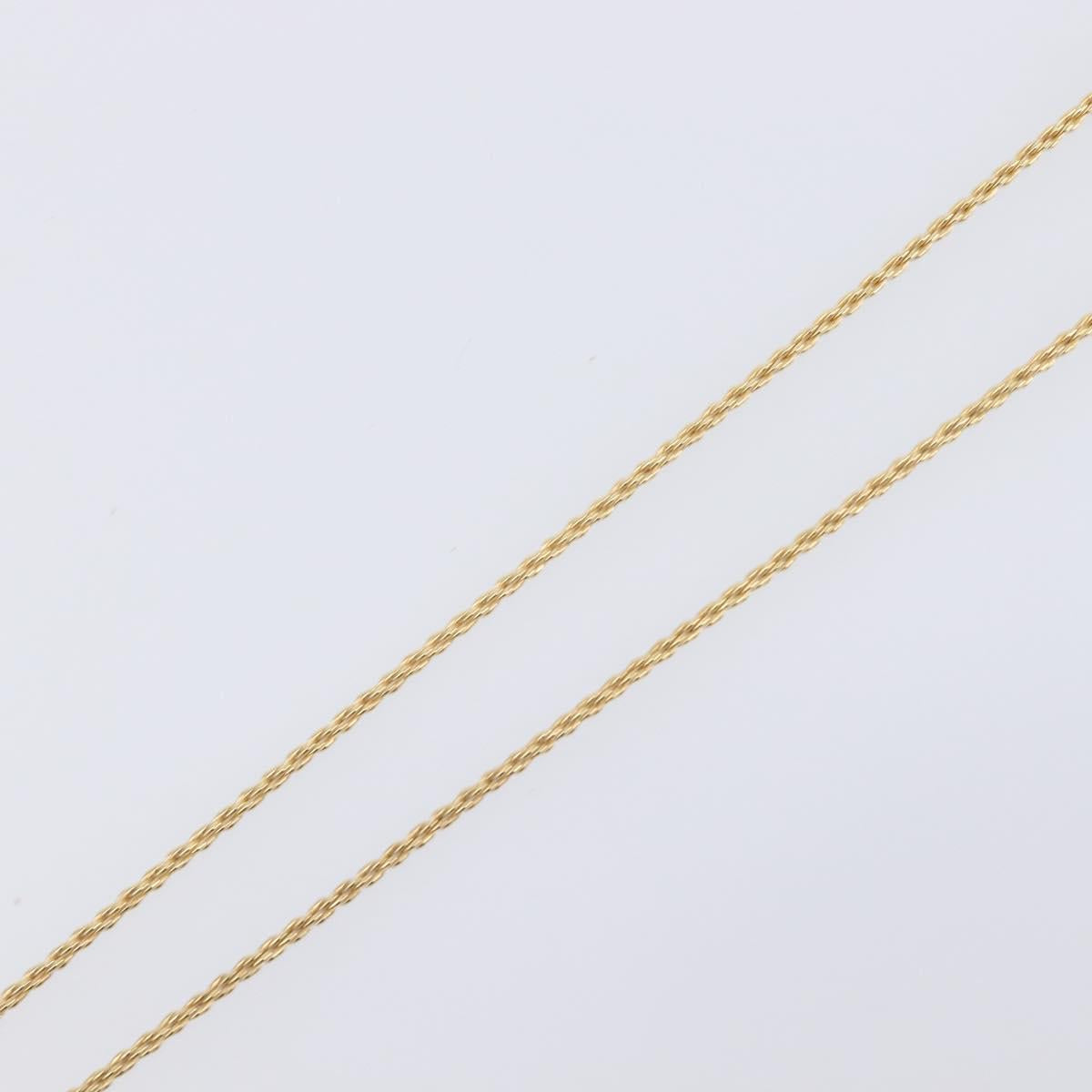 Christian Dior Necklace Metal Gold Tone Auth ka6708