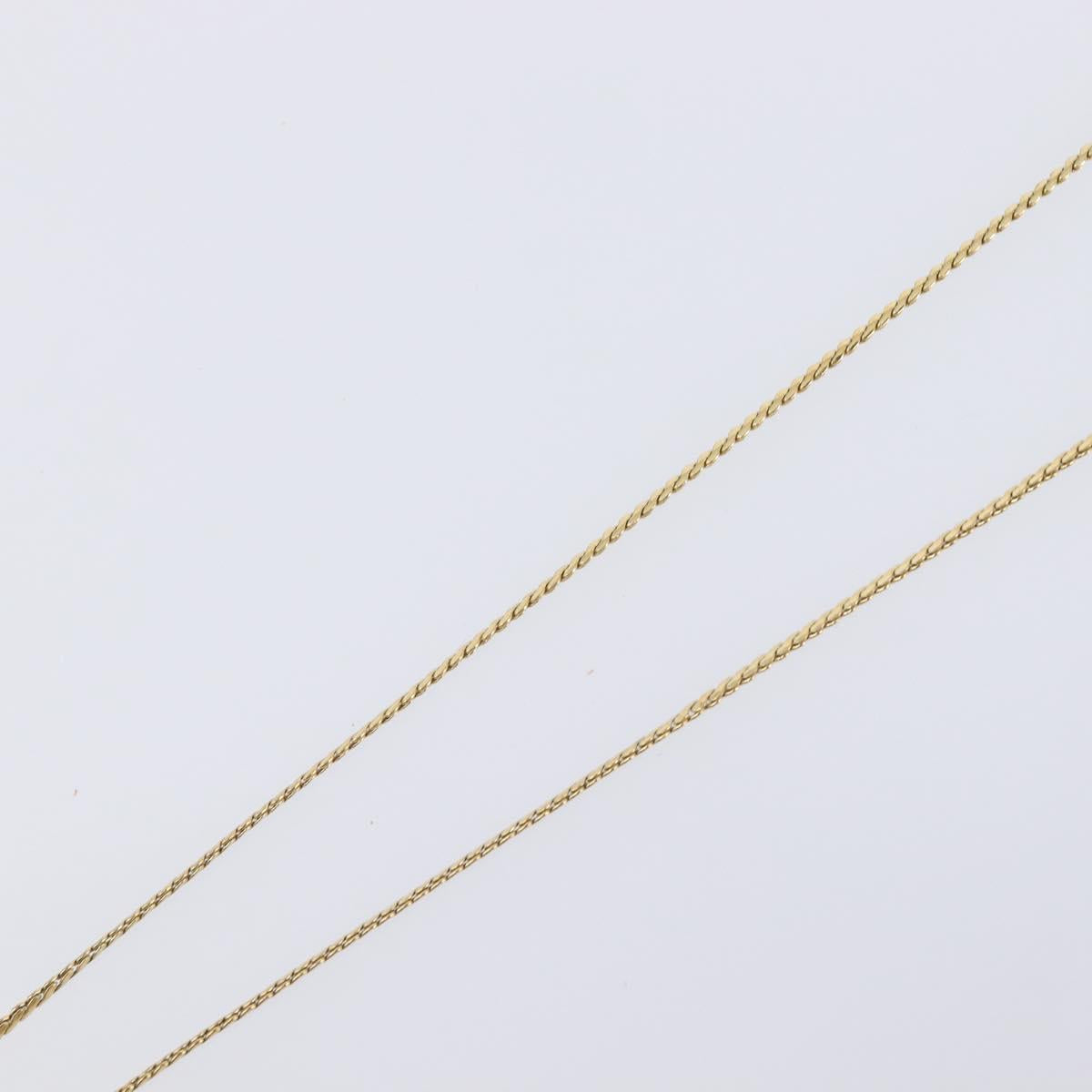 Christian Dior Necklace Metal Gold Tone Auth ka6711