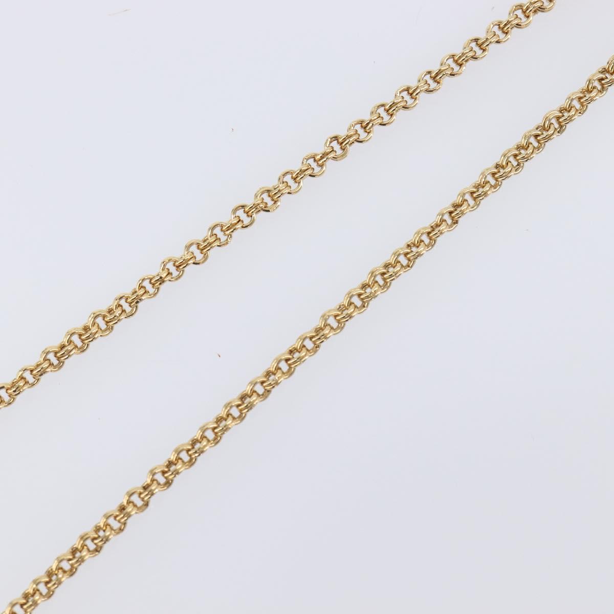 Christian Dior Necklace Metal Gold Tone Auth ka6712
