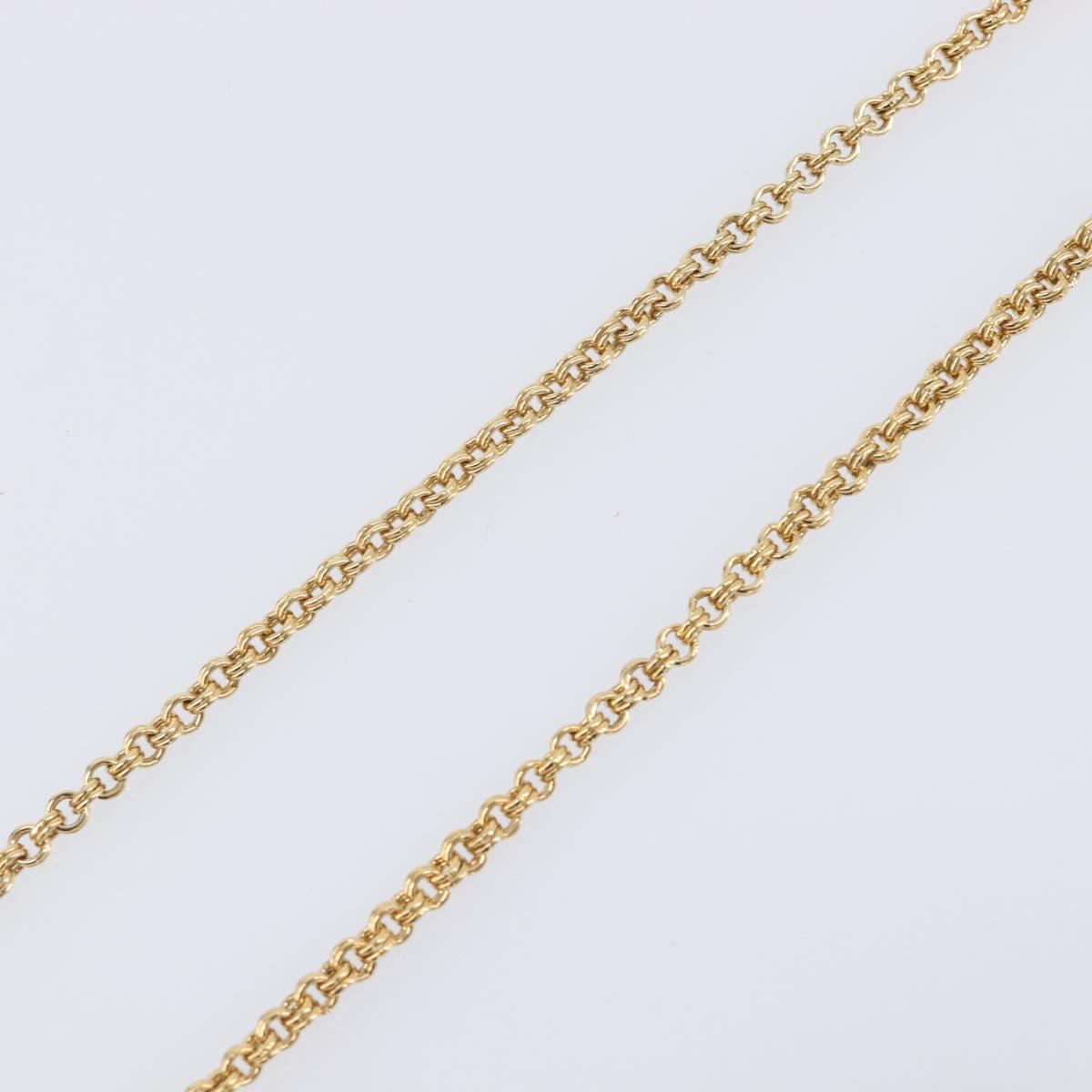 Christian Dior Necklace Metal Gold Tone Auth ka6712