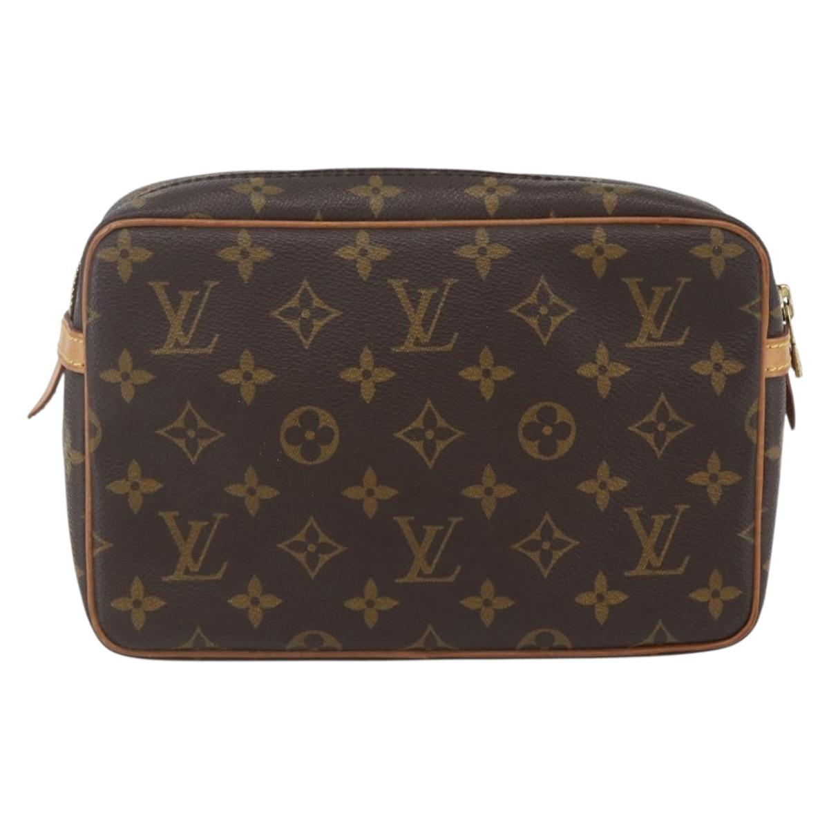 LOUIS VUITTON Monogram Compiegne 23 Clutch Bag M51847 LV Auth ka672