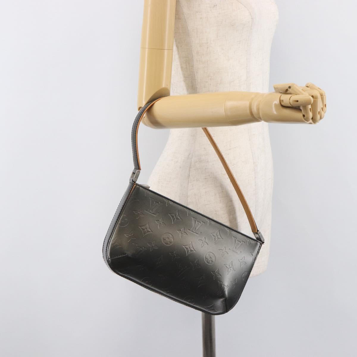 LOUIS VUITTON Monogram Mat Fowler Hand Bag Gray M55142 LV Auth ka6721