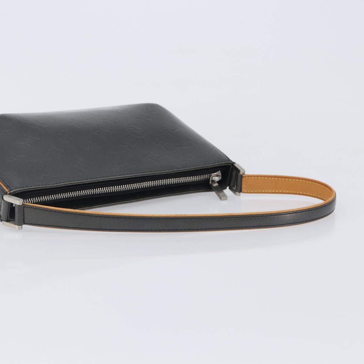 LOUIS VUITTON Monogram Mat Fowler Hand Bag Gray M55142 LV Auth ka6721