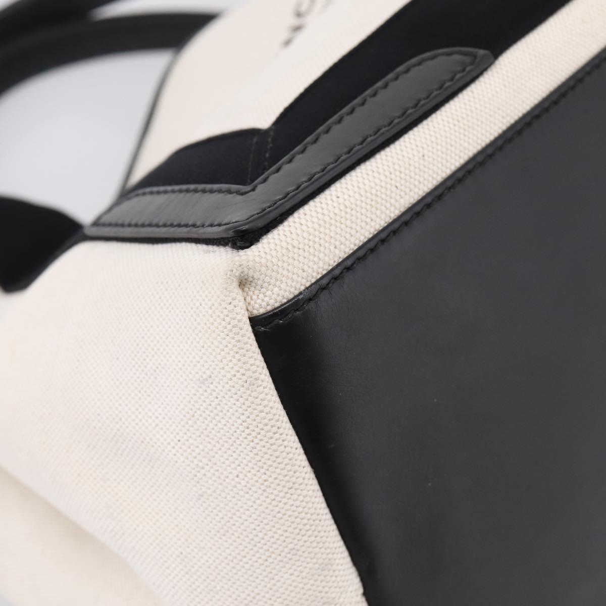 Balenciaga Navy Cabas S Tote Bag Canvas White Black 339933 Auth ka6724A