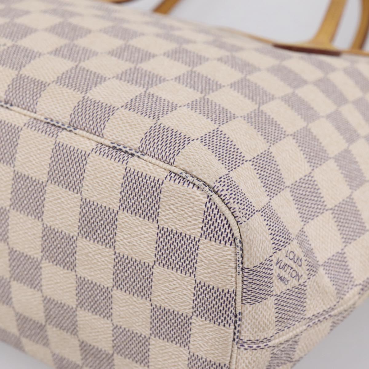 LOUIS VUITTON Damier Azur Neverfull PM Tote Bag N41362 LV Auth ka6728A