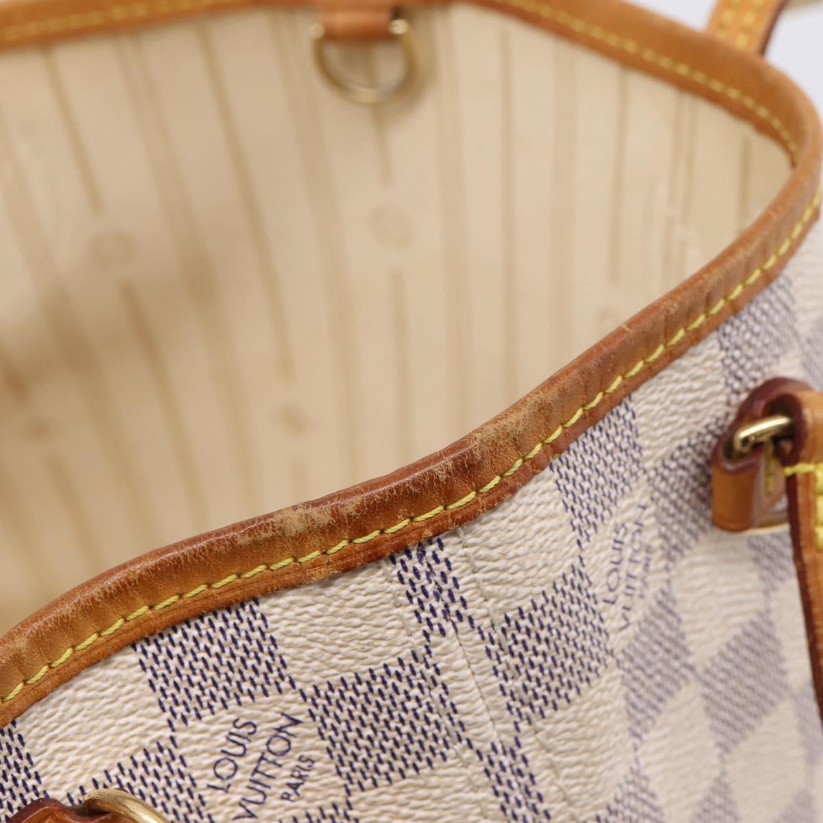 LOUIS VUITTON Damier Azur Neverfull PM Tote Bag N41362 LV Auth ka6728A