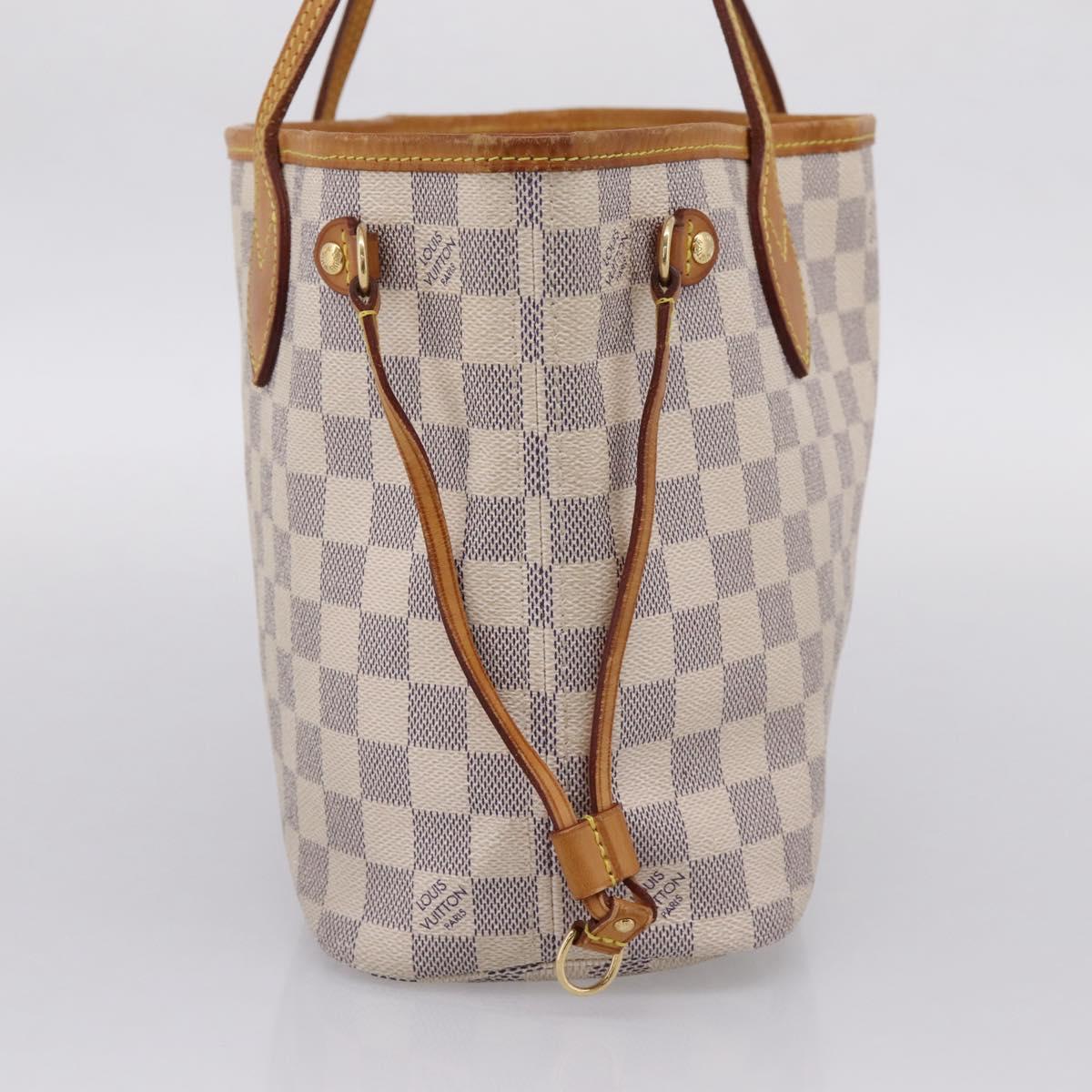 LOUIS VUITTON Damier Azur Neverfull PM Tote Bag N41362 LV Auth ka6728A