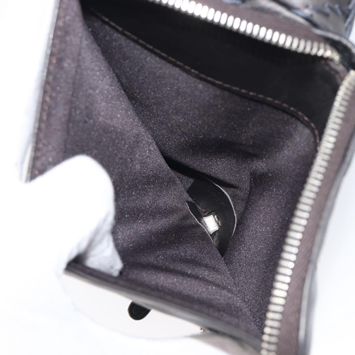 CHANEL Ultra Stitch Chain Shoulder Bag Lamb Skin Gray Silver CC Auth ka6731V